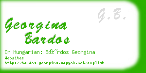 georgina bardos business card